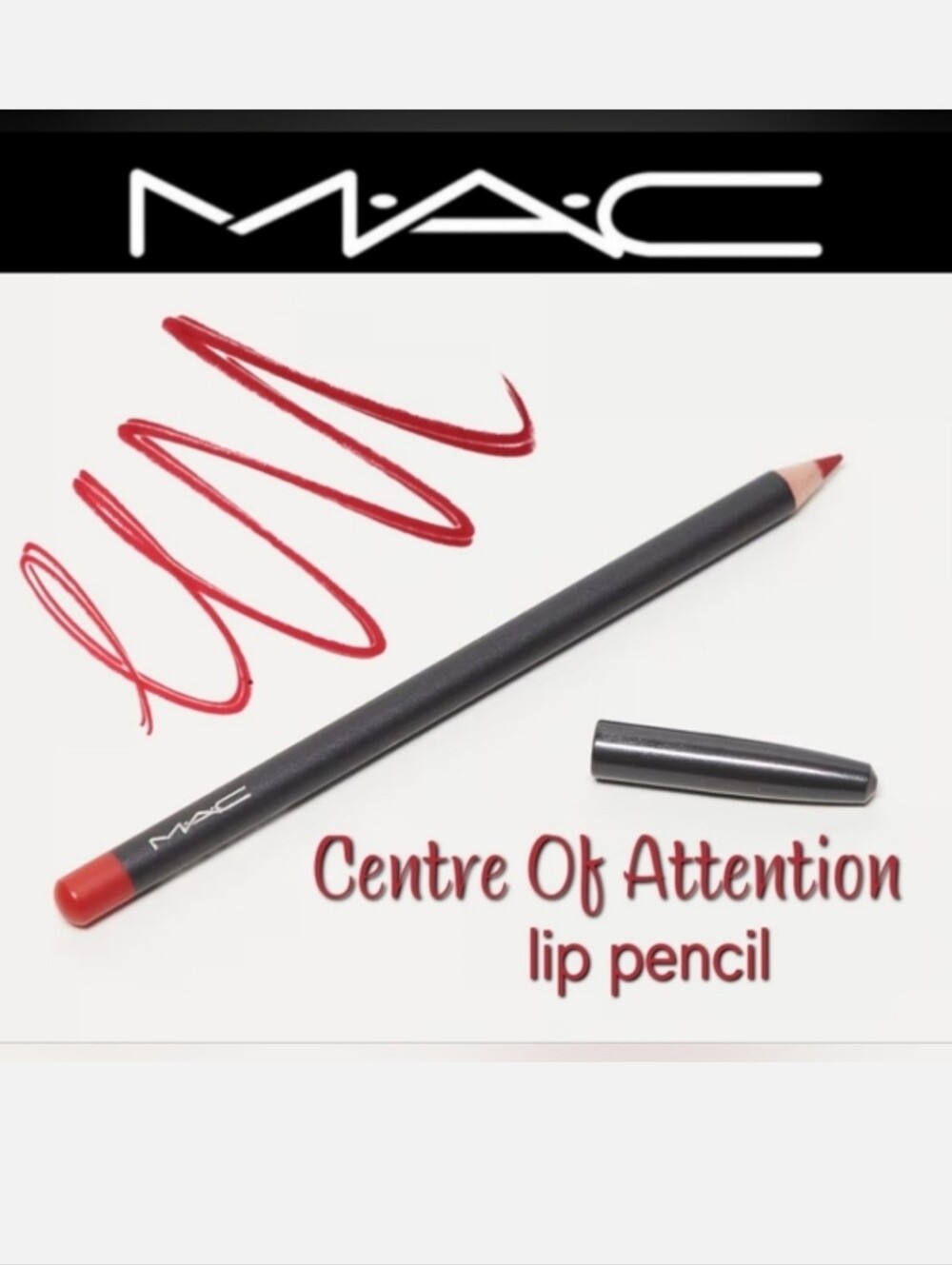 Mac Cosmetics Lip Pencil Centre Of Attention Red Brand New Authentic